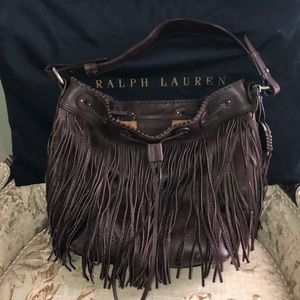 Authentic Ralph Lauren Fringe purse.Like New!